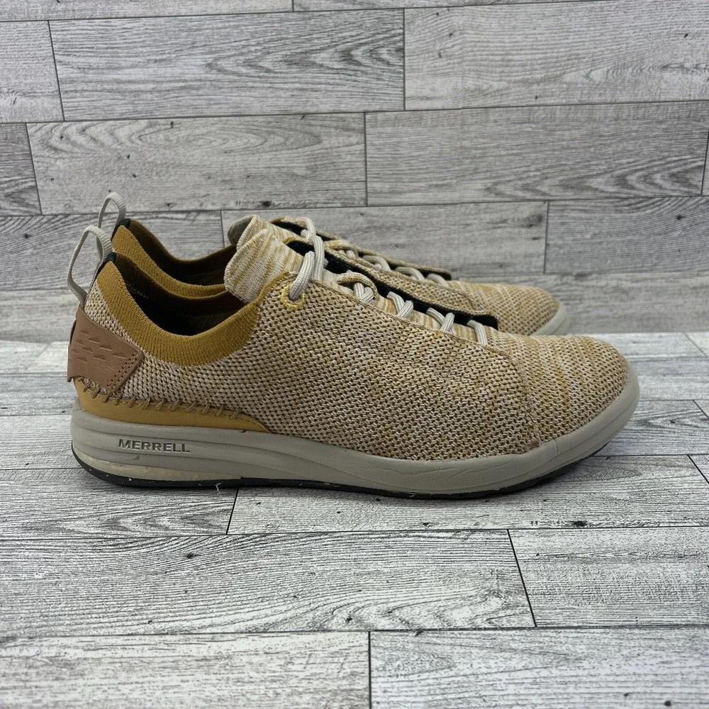 Merrell Gridway Canvas Lace Up Sneakers Gold Yellow Womens Size 7‎